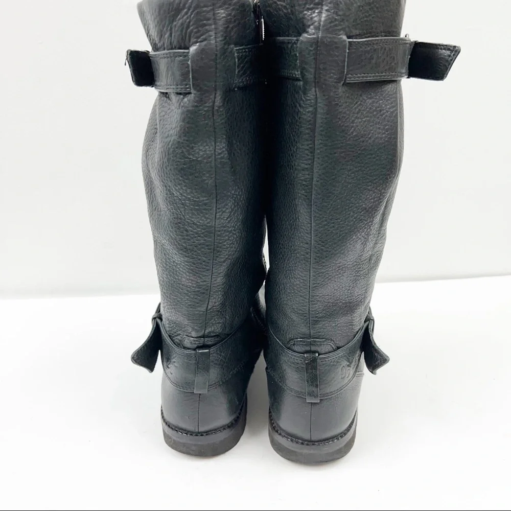 Gentle Souls Buckled Up black leather side zipper buckle Boots SZ 9 - Picture 4 of 13